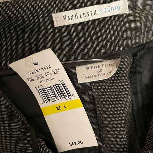 VANHUESEN Straight Leg Grey Dress Pants NWT - Picture 2 of 6